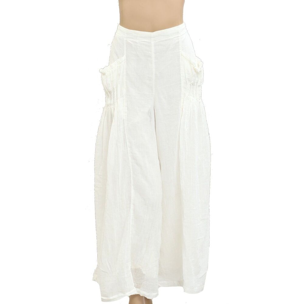 Free People Free-est Dune Pant Wide Leg Crinkled Cotton Beachy Breezy XL 279653 - Picture 4 of 8